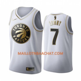 Maillot NBA Toronto Raptors Kyle Lowry 7 Nike 2019-20 Blanc Golden Edition Swingman - Homme